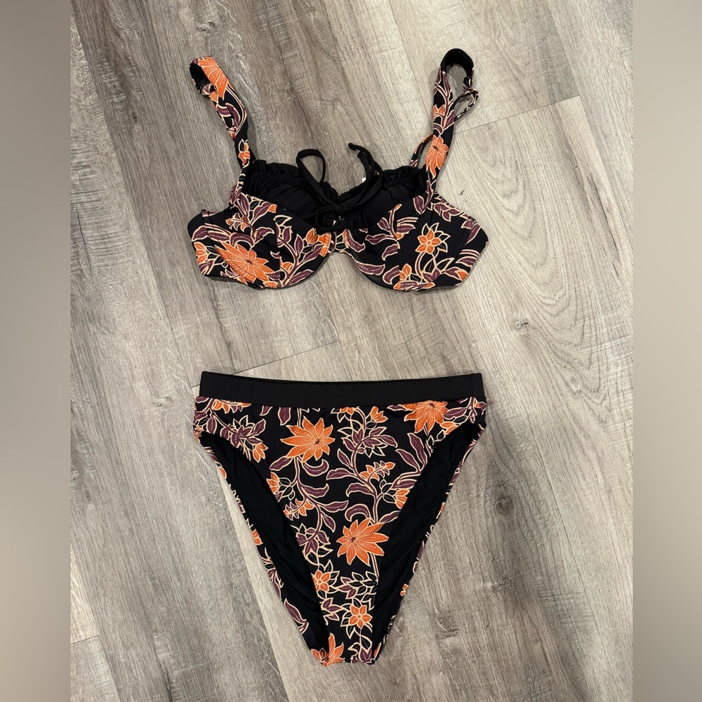 Anthropologie bikini top/bottom set size S